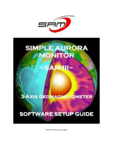 SIMPLE AURORA MONITOR ~SAM-III~ 3-Axis geomagnetometer SOFTWARE SETUP GUIDE