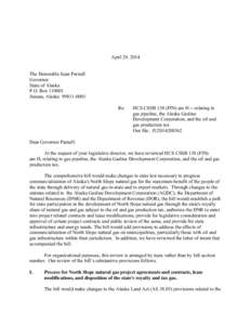 HCS CSSB 138(FIN) am H – Gas Pipeline, Alaska Gasline Development Corporation, and the Oil and Gas Production Tax