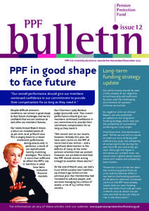 Pension Protection Fund bulletin PPF