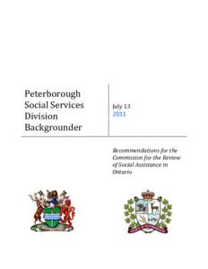 Peterborough Social Services Division Backgrounder  July 13