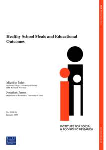 8 ISER Working Paper Series Healthy School Meals and Educational Outcomes