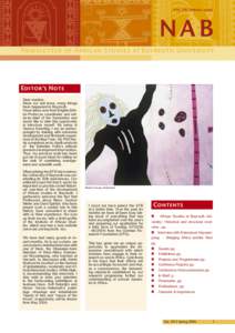 Vol.VII/Spring[removed]NAB Newsletter of African Studies at Bayreuth University  Editor‘s Note