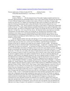 Southern Campaign American Revolution Pension Statements & Rosters Pension Application of Nathan Formby W3794 Tabitha Formby Transcribed and annotated by C. Leon Harris. 17 Feb[removed]VA