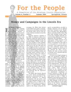 For the People  A Newsletter of the Abraham Lincoln Association Volume 6, Number 2