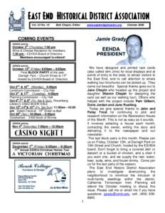East End Historical District Association Vol. 33 No. 10 Bob Chapin, Editor  www.eastendgalveston.org
