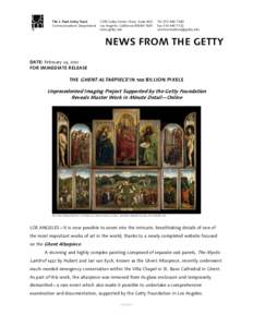 Microsoft Word - Ghent Altarpiece website - Press Release[removed]FINAL.docx