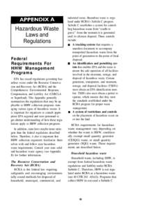 Pollution / United States Environmental Protection Agency / First Amendment to the United States Constitution / Resource Conservation and Recovery Act / Household Hazardous Waste / Hazardous waste in the United States / Superfund / Municipal solid waste / Solid waste policy in the United States / Waste / Environment / Hazardous waste