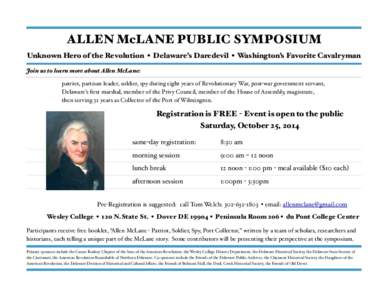Allen McLane flyer invite