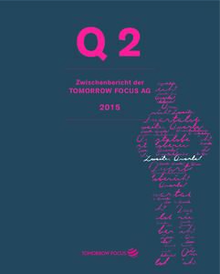 Zwischenbericht der TOMORROW FOCUS AG 2015  2