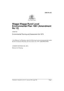 2003 No 83  New South Wales Wagga Wagga Rural Local Environmental Plan[removed]Amendment