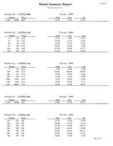 Market Summary Report[removed]Sale Date: [removed]