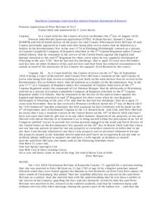 Southern Campaign American Revolution Pension Statements & Rosters Pension Application of Peter McCune W7412 Transcribed and annotated by C. Leon Harris Virginia At a Court held for the County of Lewis on Monday the 3 d 