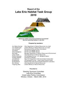 Report of the  Lake Erie Habitat Task GroupMultiscalar habitat assessment of historical and potential