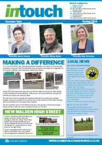 intouch Coombe Vale Councillor Lynne Finnerty  Councillor Adrian Holder