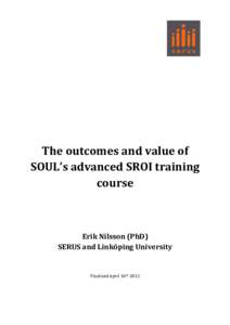 Microsoft Word - SROI-report - the advanced SROI training course - FINALTVB