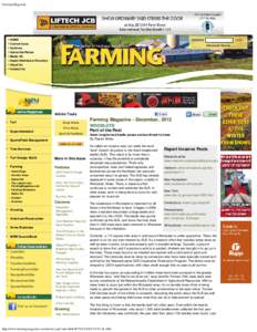 Farming Magazine  HOME Current Issue Archives Subscribe/Renew