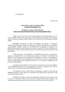 LACO/HQ[removed]May 1994 Legal Advisory and Conveyancing Office Circular Memorandum No. 6