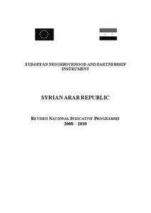 EUROPEAN NEIGHBOURHOOD AND PARTNERSHIP INSTRUMENT SYRIAN ARAB REPUBLIC  REVISED NATIONAL INDICATIVE PROGRAMME