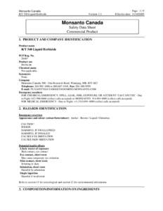 Monsanto Canada R/T 540 Liquid Herbicide Version: 1.1  Page: 1 / 9