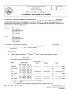 Child and Adult Care Food Program / United States Department of Agriculture / Government procurement in the United States / United States administrative law