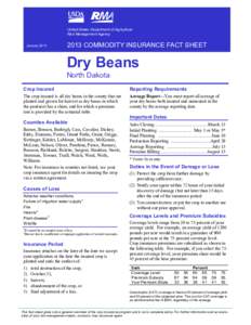 United States Department of Agriculture Risk Management Agency January[removed]COMMODITY INSURANCE FACT SHEET