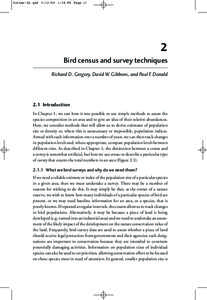 Suther-02.qxd[removed]:04 PM Page[removed]Bird census and survey techniques Richard D. Gregory, David W. Gibbons, and Paul F. Donald