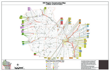 SW region construction map and report[removed]state projects