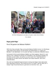 Soester Anzeiger vomDie Werler Muttergottes war wie jedes Jahr gestern wieder Ziel der Malteser. Foto: Gebhardt  Papst grüßt Pilger