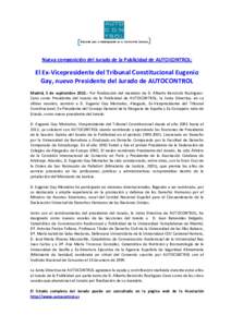 Microsoft Word - NP D.Eugenio Gay,nuevo presidente Jurado de la publicidad