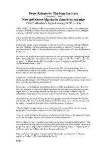 Press Release by The Iona Institute November 2, 2009