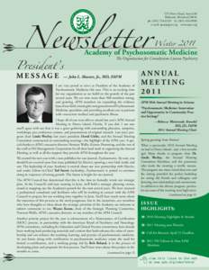 APM Winter 2011 Newsletter