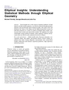 Elliptical Insights: Understanding Statistical Methods through Elliptical Geometry