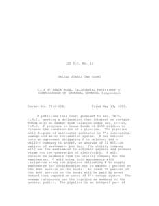 120 T.C. No. 12  UNITED STATES TAX COURT CITY OF SANTA ROSA, CALIFORNIA, Petitioner v. COMMISSIONER OF INTERNAL REVENUE, Respondent