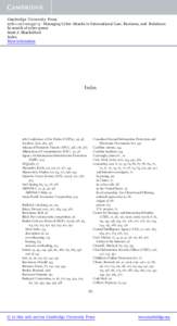 Cambridge University Press[removed]5 - Managing Cyber Attacks in International Law, Business, and Relations: In search of cyber peace Scott J. Shackelford Index More information