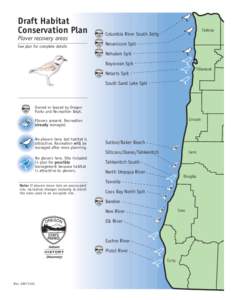 Draft Habitat Conservation Plan Plover recovery areas See plan for complete details  Clatsop
