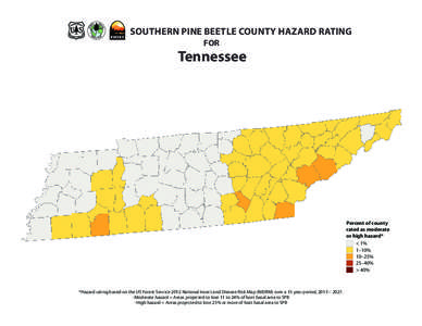 NIDRM[removed]Southern Pine Beetle county hazard rating map for Tennessee