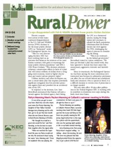A newsletter for and about Kansas Electric Cooperatives  RuralPower VOL . L XIV, NO. 4  INSIDE