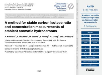 Measuring instruments / Isotopes / Isotope-ratio mass spectrometry / Isotope analysis / Volatile organic compound / Helium / Chemistry / Mass spectrometry / Geochemistry