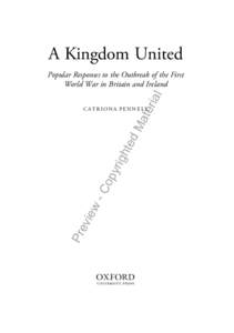 OUP CORRECTED PROOF – FINAL, [removed], SPi  A Kingdom United ate ria l