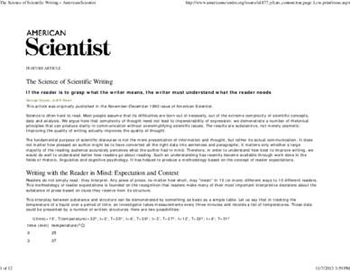 The Science of Scientific Writing » American Scientist