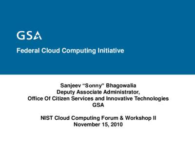 Agenda – Weekly Cloud Computing Initiative