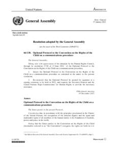 Human rights instruments / Committee on the Rights of the Child / Convention on the Rights of the Child / Optional Protocol on the Sale of Children /  Child Prostitution and Child Pornography / United Nations Charter / Optional Protocol to the Convention on the Elimination of All Forms of Discrimination against Women / Optional Protocol to the International Covenant on Economic /  Social and Cultural Rights / Law / International relations / Politics