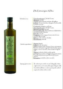 Olio Extravergine d’Oliva  Scheda tecnica Zona di produzione: Colli del Tronto Altimetria: 200 slm