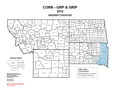 CORN - GRP & GRIP 2012 INSURED COUNTIES Glacier