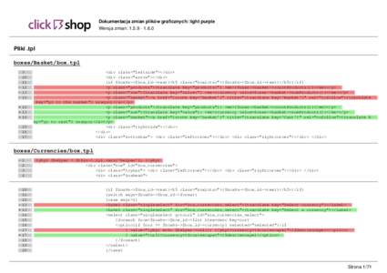 Dokumentacja zmian plików graficznych: light purple Wersja zmian: Pliki .tpl boxes/Basket/box.tpl 9