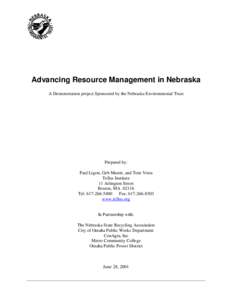 Advancing Resource Management in Nebraska