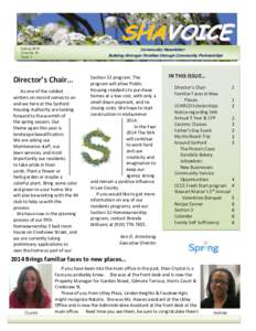 SHAVOICE Spring 2014 Volume 14 Issue 1  Community Newsletter