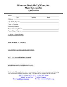 Microsoft Word - MMHF Scholarship Application.doc