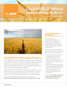 CLEARFIELD Wheat Stewardship Bulletin ® Communications Update