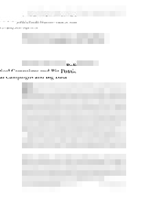 Journal of Economic Perspectives—Volume 28, Number 2—Spring 2014—Pages 51–74  Political Campaigns and Big Data† David W. Nickerson and Todd Rogers